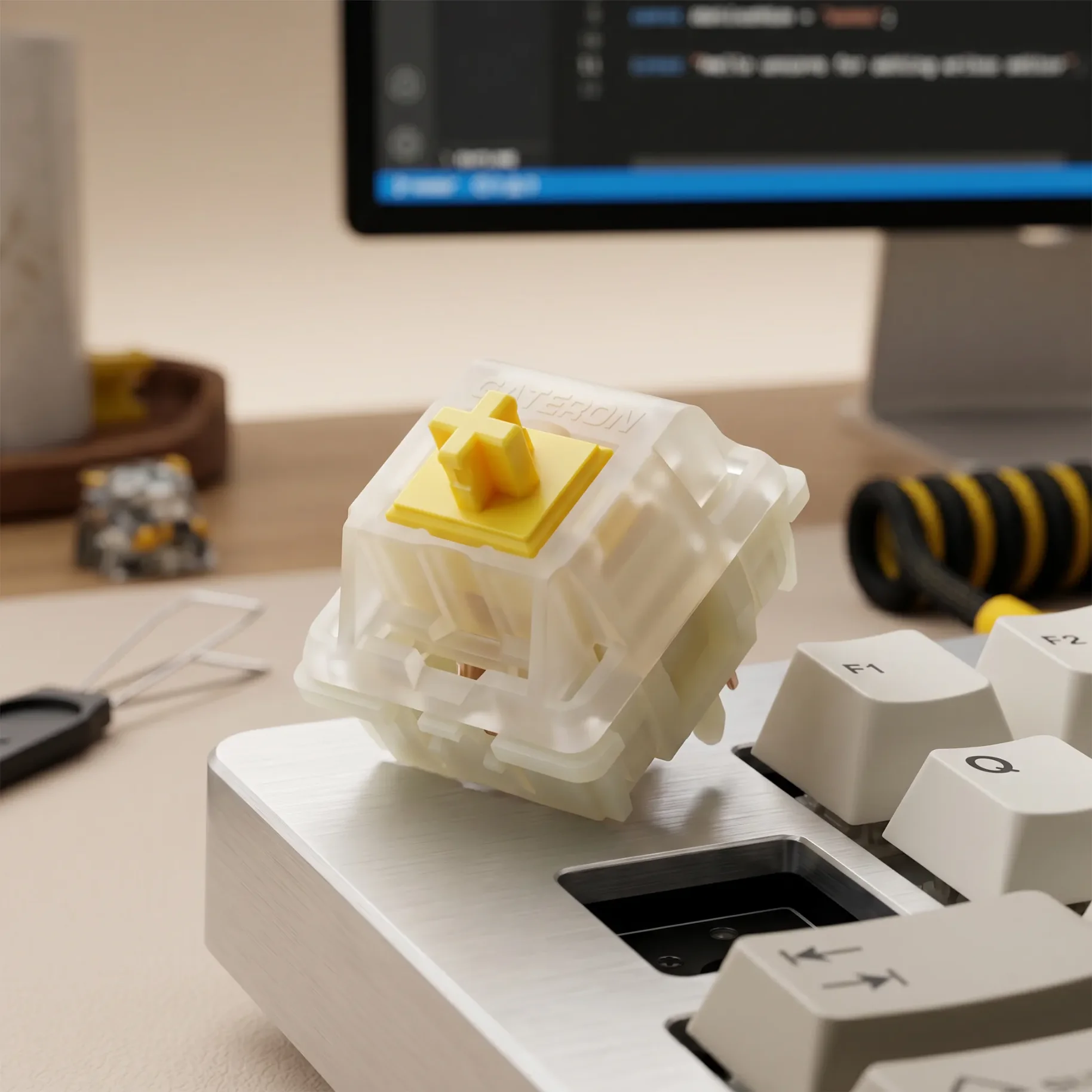 Gateron Milky Yellow Pro Linear Switch 50g Pre Lubed 5Pin Hot Swap Mechanical Keyboard Switches for Custom Keyboard MX Gaming