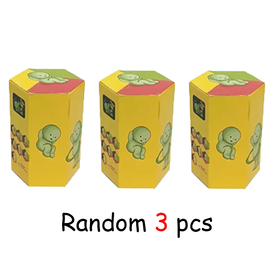 Geschenk: Mehrere Serien von nachtleuchtenden grünen Puppen – Überraschungs-Mystery-Box mit Actionfiguren als Deko-Desktop-Modellspielzeug