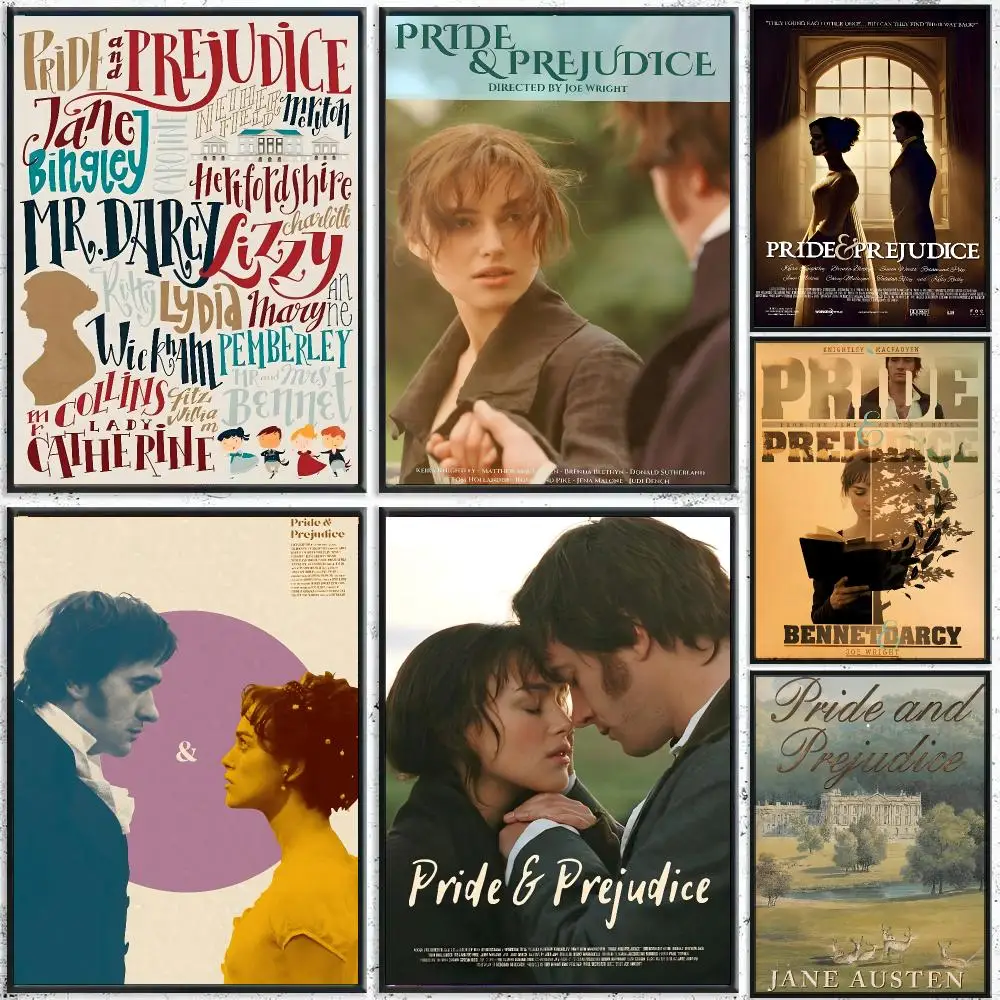 P-Pride & P-Prejudice Poster Perfect Sticker Self Adhesive for Office Home Theater Wall Art Decor Fancy Gift