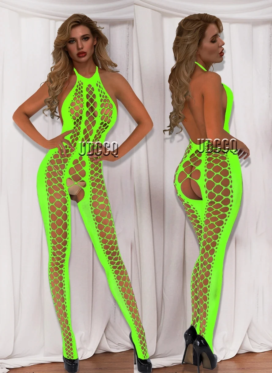 Babydoll Catsuit Underwear Chemises Teddies Costume sleepwea fluorescent green sexy dress for sex plus size erotic lingerie doll