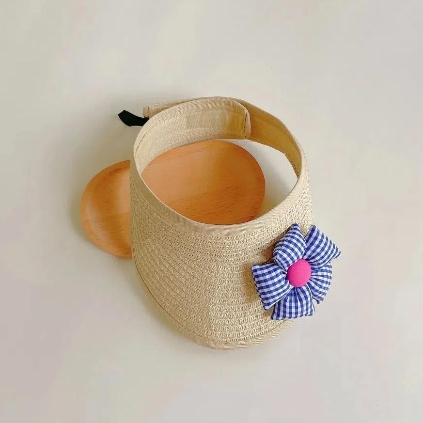 

Sweet Breathable Straw Hat UV Protection Foldable Sun Caps 3D Flowers Children Sun Hat Girls