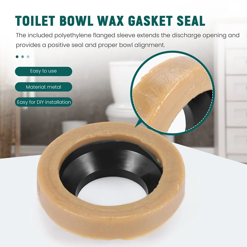 Toilet Wax Ring Kit For Floor Outlet Toilets New Install Or Re-Seat