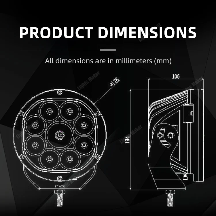 2025 جديد Novsight كشافات السوبر مشرق كومبو شعاع Led القيادة ضوء 7 بوصة الطرق الوعرة ضوء العمل لشاحنة UTV 4X4 4wd