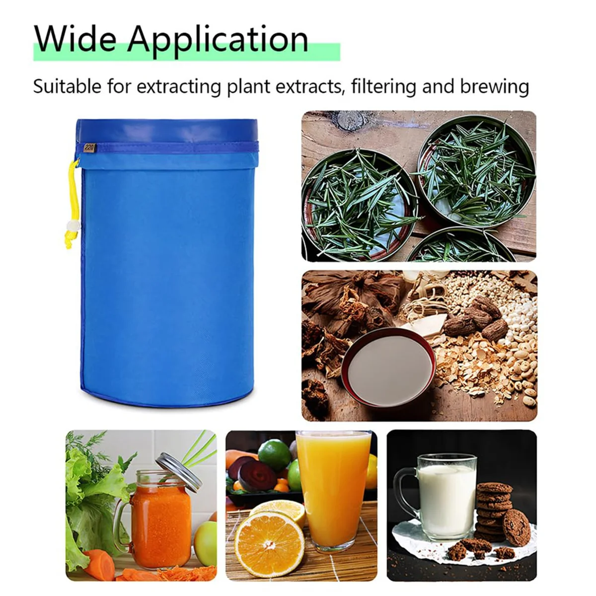 ABXHH 4 Pack Filter Bags,Filter Bag Set, Filter Screen and Storage Bag, Plant Growth Filter Bag, Storage Bag A