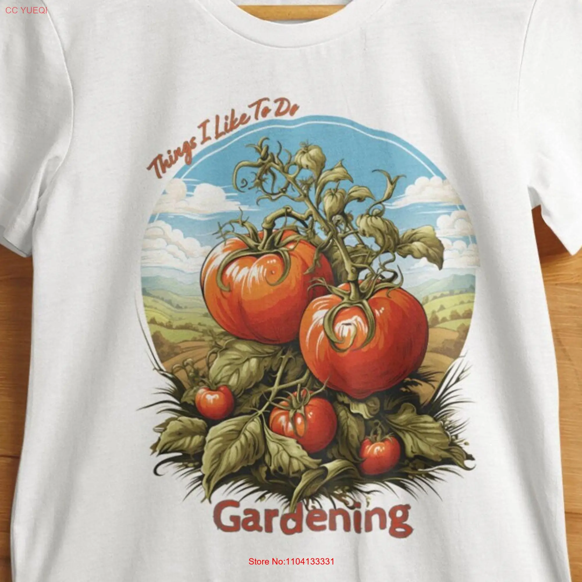 Tomato T Shirt Gardening Funny Fan Grower Garden Tomatoes long or short sleeves