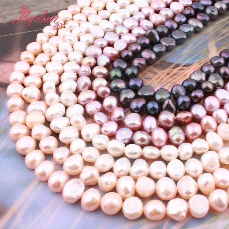 7-8mm Natural Freefrom White Black Pink Natural Freshwater Pearl Beads Stone 15 inches for DIY Necklace Bracelets Jewelry Making