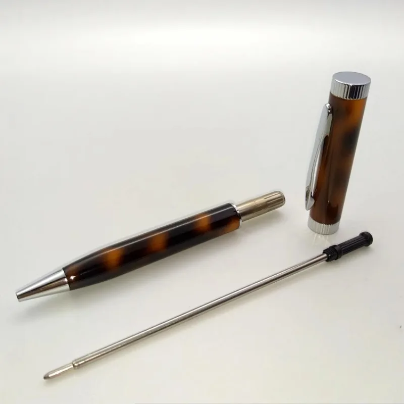 Boutique Leopard Metal Ballpoint Pen Advanced Metal Rod 0.7MM Rotating Core Business Office Collection Stationery Supplies Gift