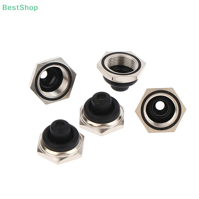 ♥5Pcs M12 * 0.75 12MM Toggle Switch Waterproof Cap With Hexagonal Metal Edge Accessories