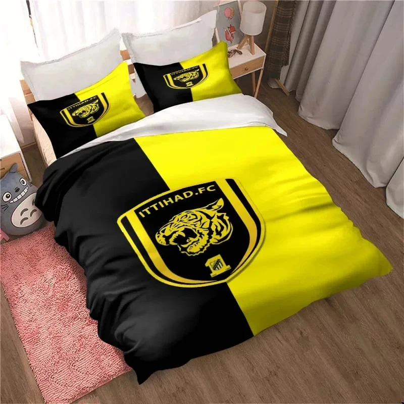 

Комплект постельного белья Al-Ittihad Club Джидда, пододеяльник, одеяло, Комплект постельного белья, пододеяльник, наволочка, двуспальный комплект для мальчиков и девочек