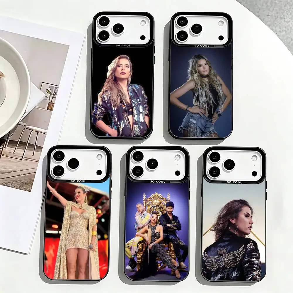 

Queen of Flow La Reina Del F-Flow Phone Case For iPhone 17,16,15,14,13,12,11 Plus,Pro Max,XS,Colored Silver Plated Inside Cover