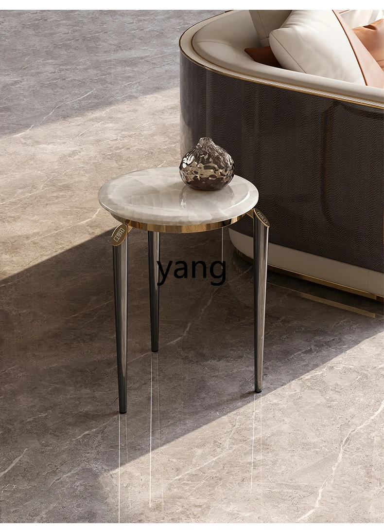 LMM minimalist natural marble edge few movable light luxury high sense modern corner few round