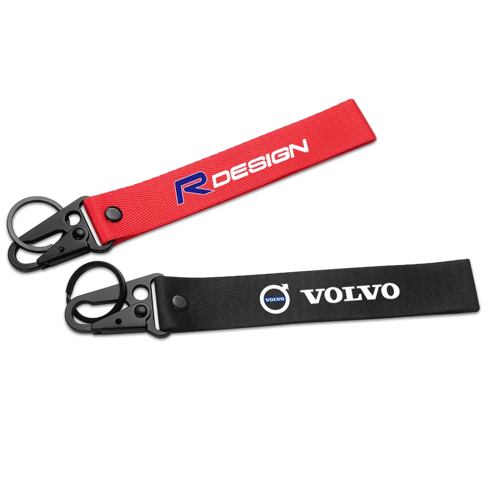 Car Key Chains Keyring Pendant Metal Keychain Holder Auto Accessories Car Styling For Volvo Rdesign T6 AWD C30 S60 S70 S80 S90