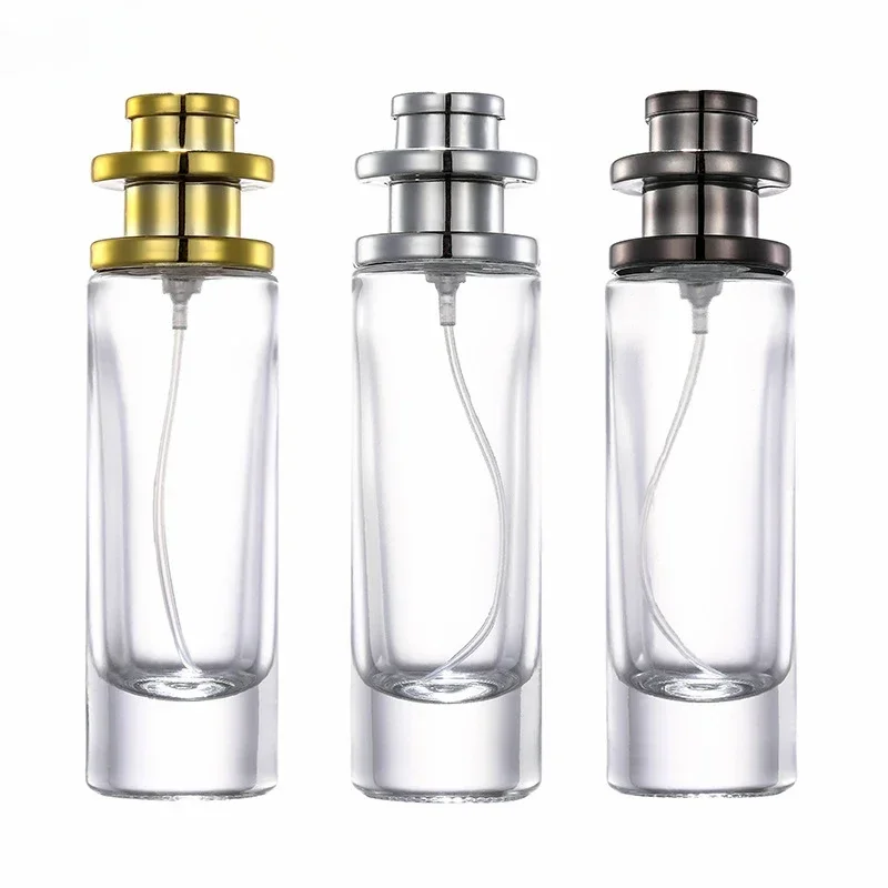 30ml Glass Portable Refillable Perfume Bottle Cosmetic Container Empty Spray Atomizer Travel Sub-bottle Gold Refillable Bottle