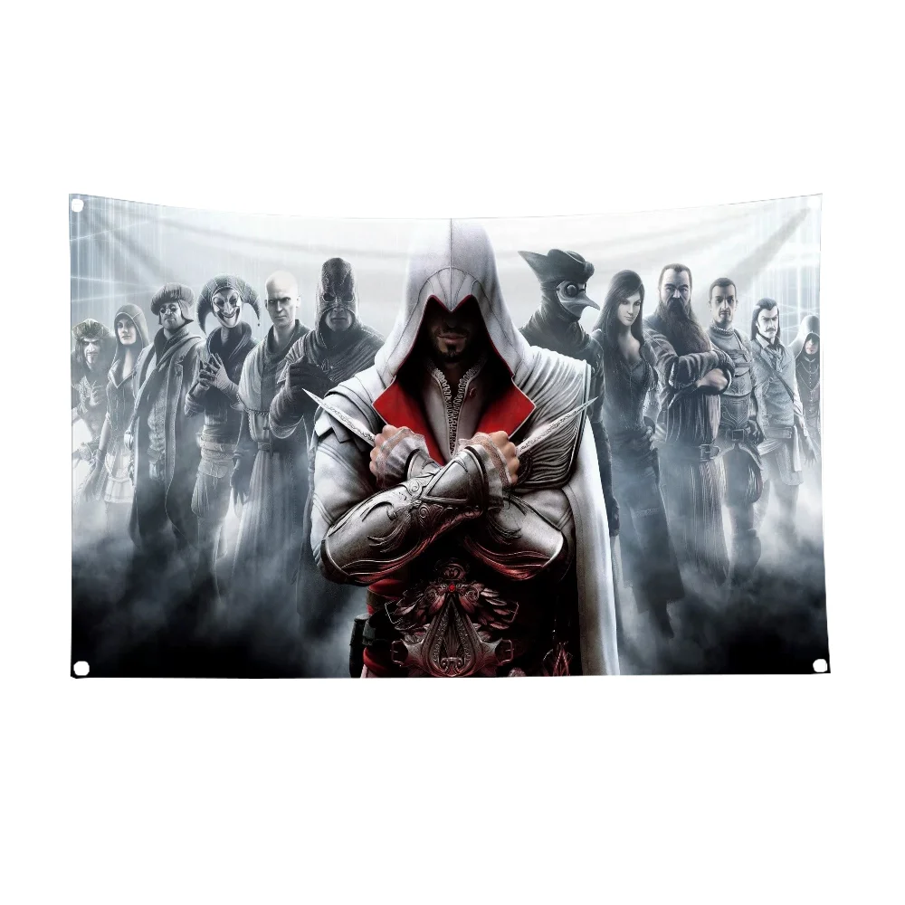 Assassins Creed Home Decor Items Cute Room Decor Funny Flags and Banners Flaga Custom Flag to Hang Wall Decoration Penetration