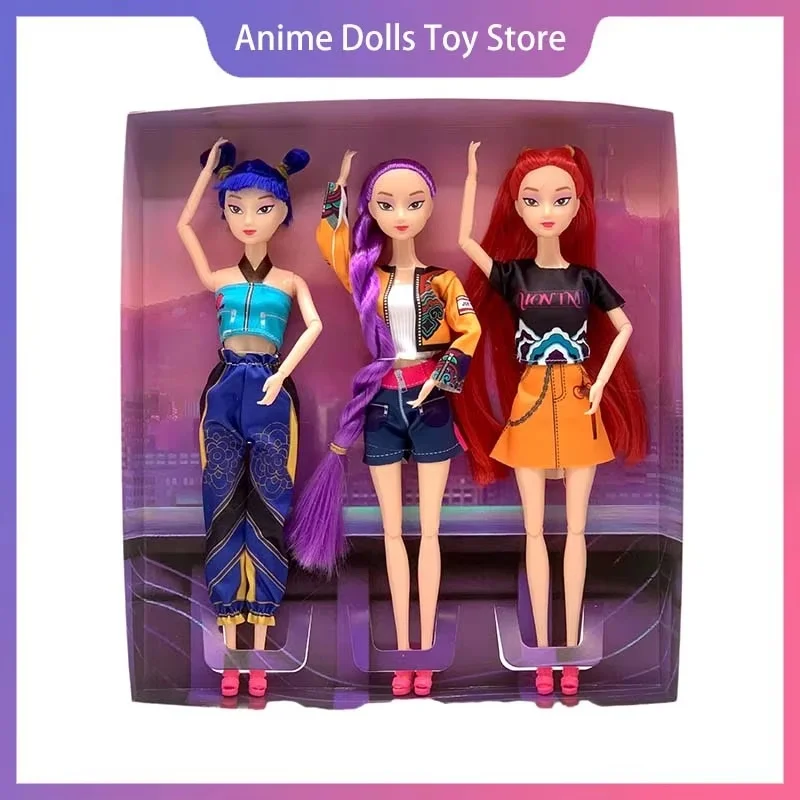 

Kpop Demon Hunters Girl Group Action Figure Anime Cartoon Dolls Movable Joints Model Toy Desktop Decor Collection Girl Gift