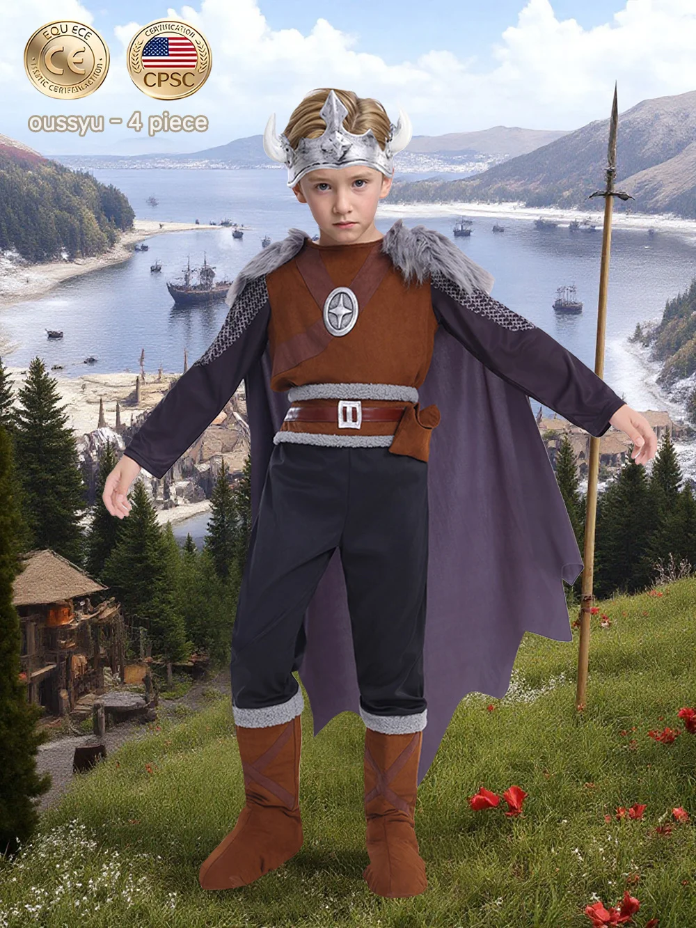 

High Quality Viking Pirate Performance Suit Warrior Cosplay Suit Stage Performance Suit Christmas Carnival Halloween Activity