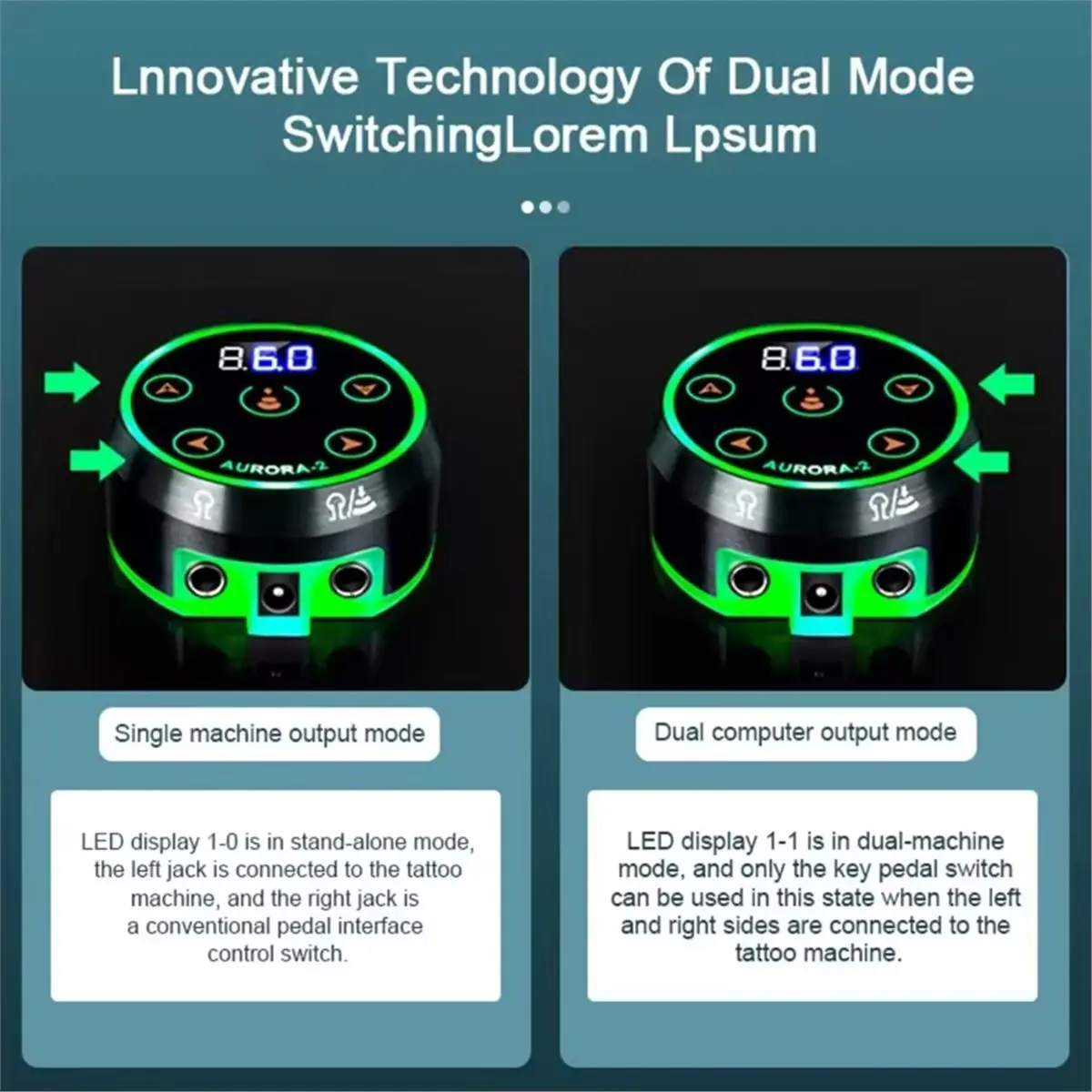 

(ABGQ) Обновленный цифровой блок питания для тату-машинок с ЖК-дисплеем и адаптером для катушечных и роторных тату-машинок, двойной вход, вилка стандарта ЕС