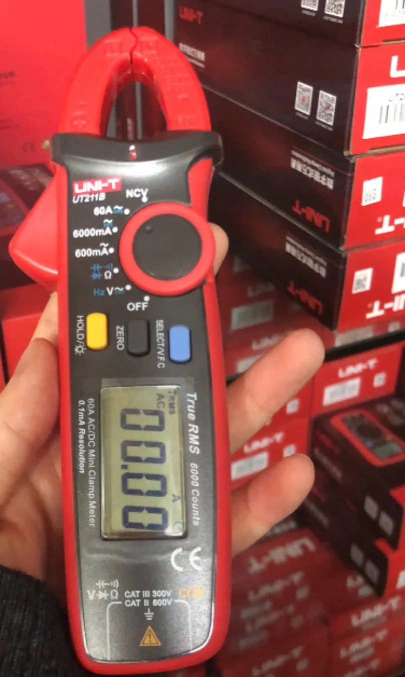 1pc UNI-T UT211B Handheld True RMS Digital Clamp Meters V.F.C. NCV Test Zero Mode*SY