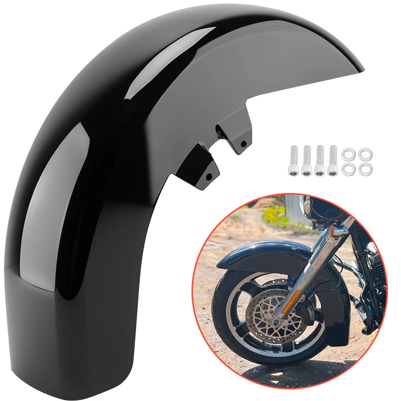 Motorcycle Front Fender For Harley Touring Road King Electra Glide 1989-2013 Mudguard Cover Protector Splash Gloss Black