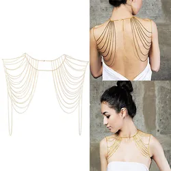 New Fashion Sexy Body Women Jewelry Tassels Link Body Shoulder Chain Necklace