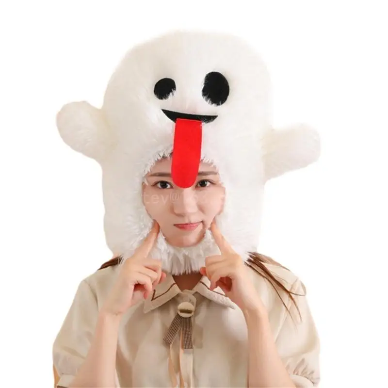 

Halloween Funny Hat Ghosty Shape Hat Fun Crazy Hat Halloween Costume Accessory Carnivals Party Hat for Adults