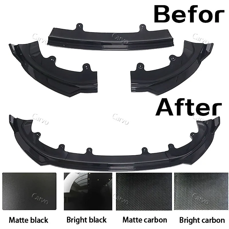 Front Bumper Lip Splitter Kit for 2025 2026 Tesla Model Y Juniper Front Shovel, Body Spoiler Sedan Add-on Car Accessories