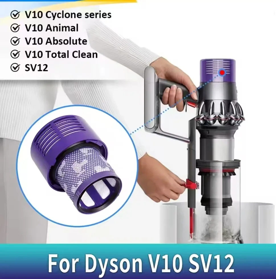 Suitable for the Motor, Motor Assembly, and Filter Accessories of the Dyson V10 SV12 Handheld Wireless Vacuum Cleaner.