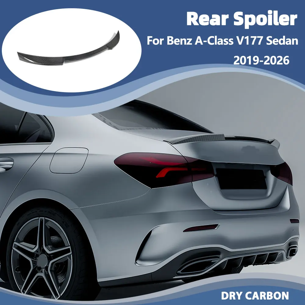 

Carbon Rear Trunk Spoiler Wing for Mercedes-Benz A-Class V177 A180 A200 A220 A250 A35 AMG Sedan 4Door 2019-2026 Rear Spoiler