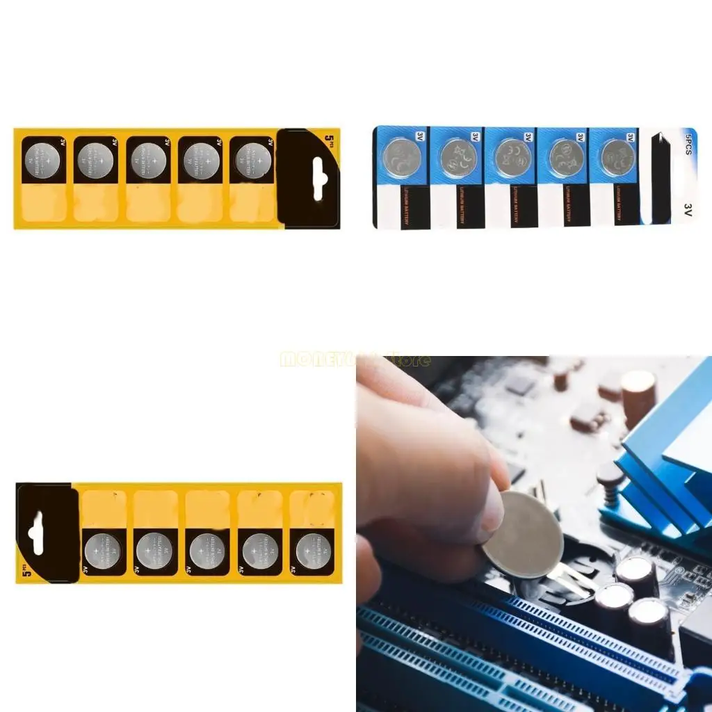 5PCS CR2032リチウムコインセルバッテリーのF62Cパック3Vパワースモールエレクトロニクス