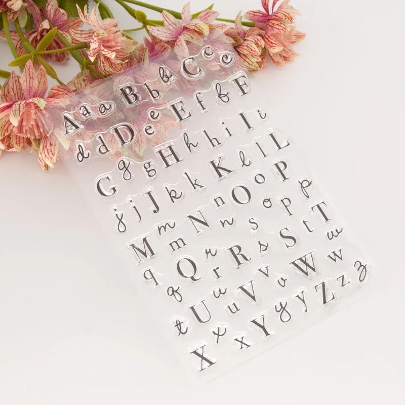 Letter Alphabet Transparent Silicone Clear Rubber Stamp Sheet Cling Scrapbooking DIY