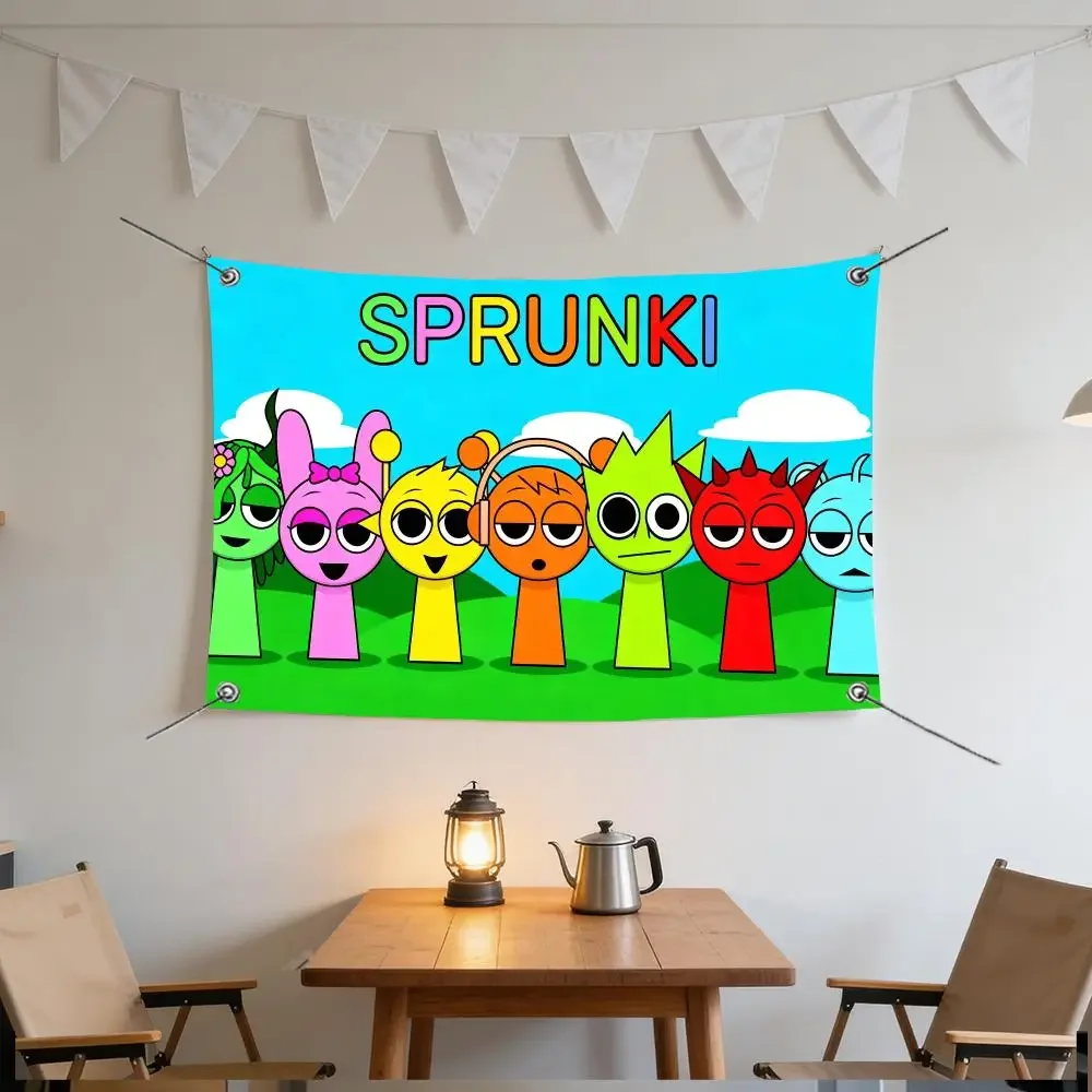 Game Music Incredibox Sprunki Flags Specialized for indoor and outdoor home decorations, outdoor camping, and bar parties