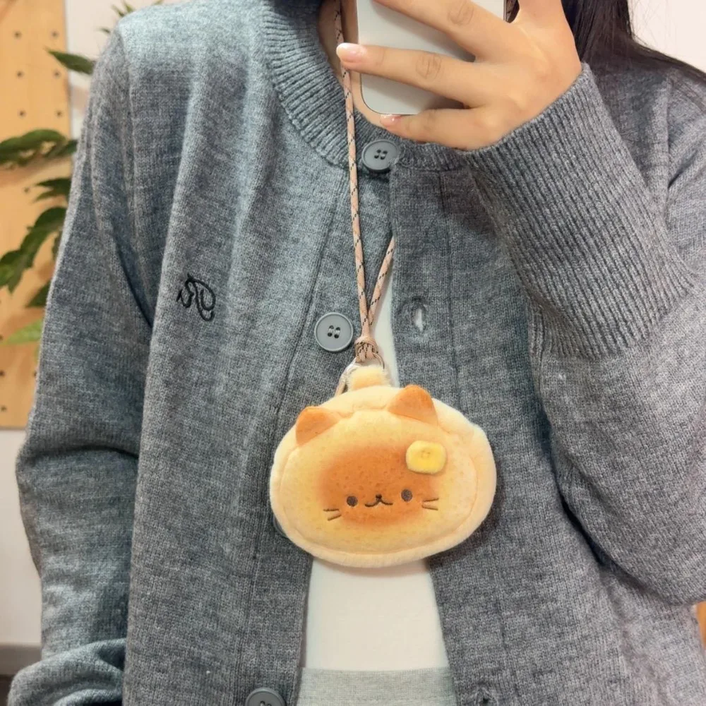 

Shoulder Bag Soft Siamese Cat Earphone Bag Cute Elegant Print Coin Purse Ins Portable Lanyard Wallet Children Kids