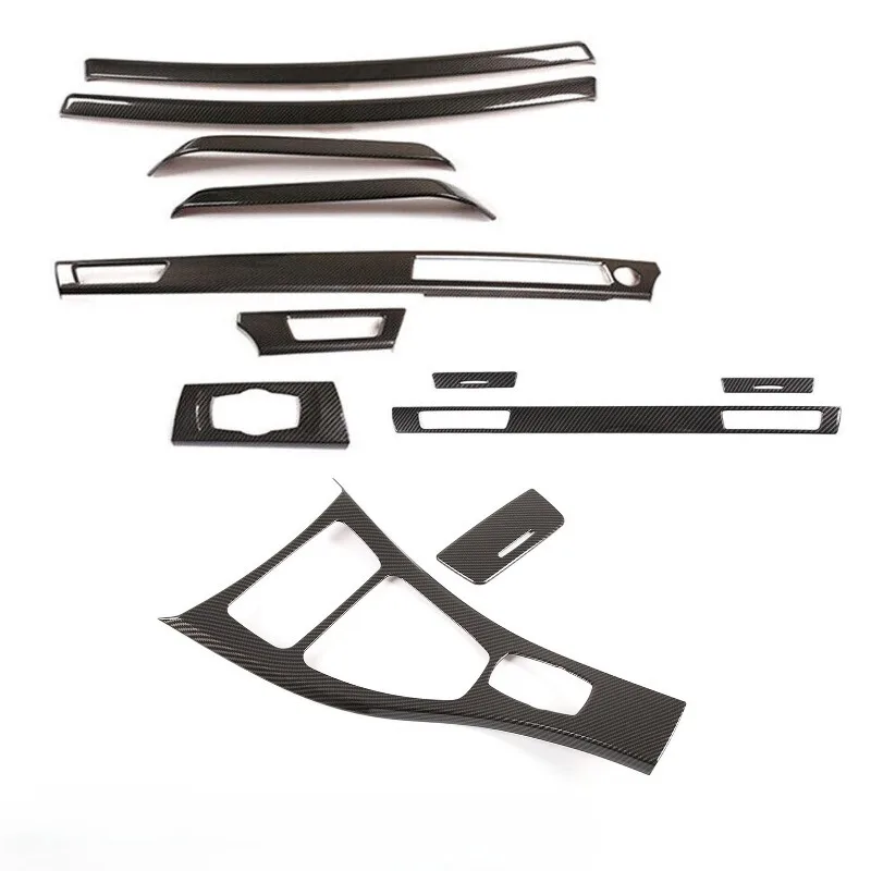 

For BMW 3 Series E90 2005-2012 ABS Carbon Fiber Car Central control gear shift panel Trim Sticker Interior Kit Car Accessories