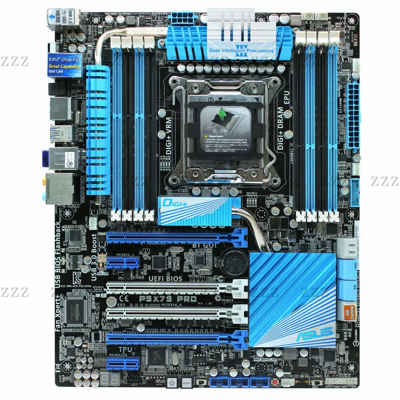 ZZ For ASUS P9X79 PRO LGA 2011 X79 SATA 6Gb/s USB 3.0 ATX Motherboard