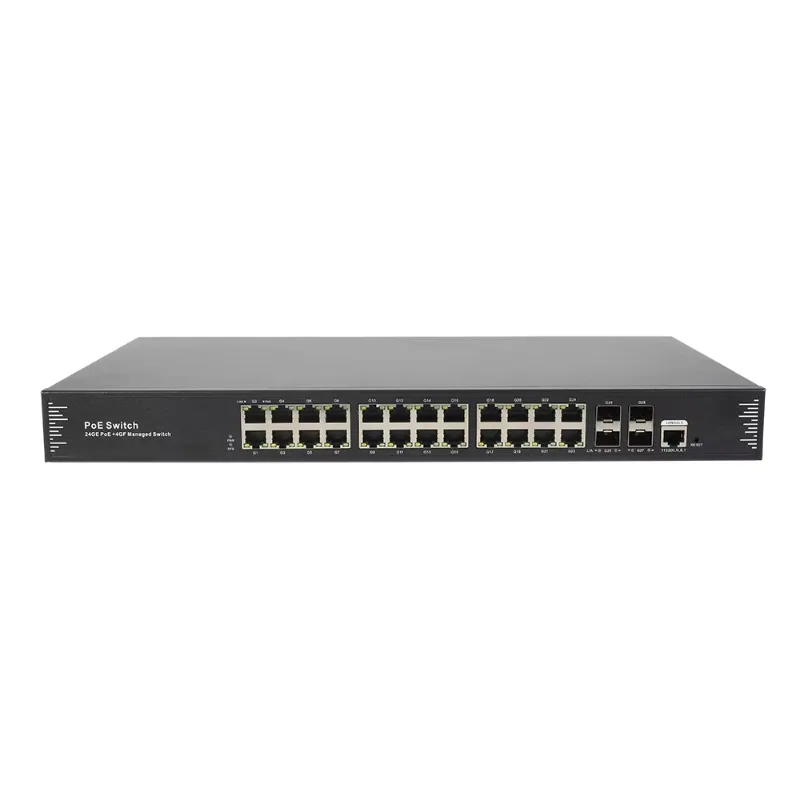Gigabit 600W 24 Port Managed PoE Switch with 4 SFP