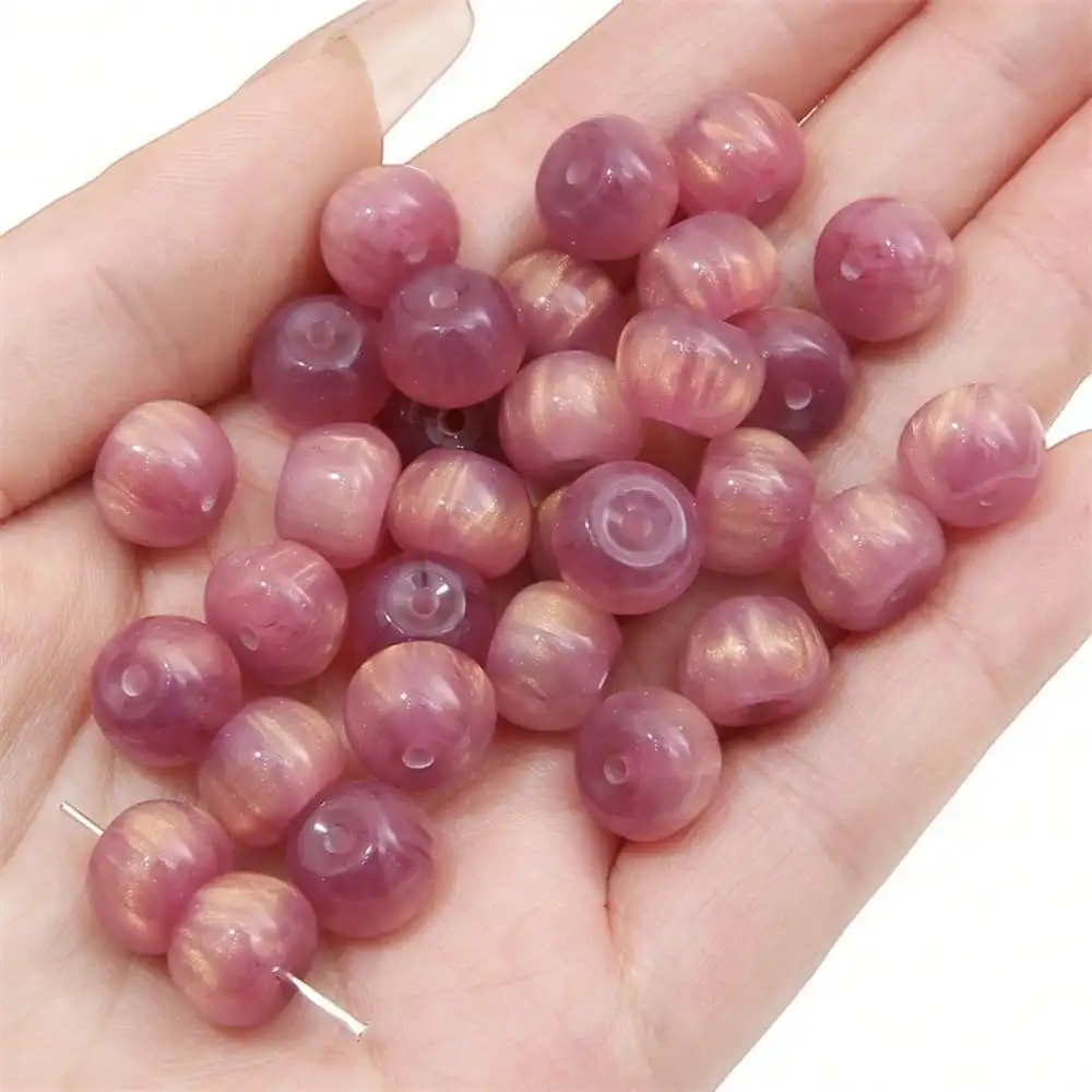 20PCS 11MM Resin Symphony Quicksand Apple Beads Straight Hole Beads Handmade DIY Beaded Accessories Bracelets Jewelry
