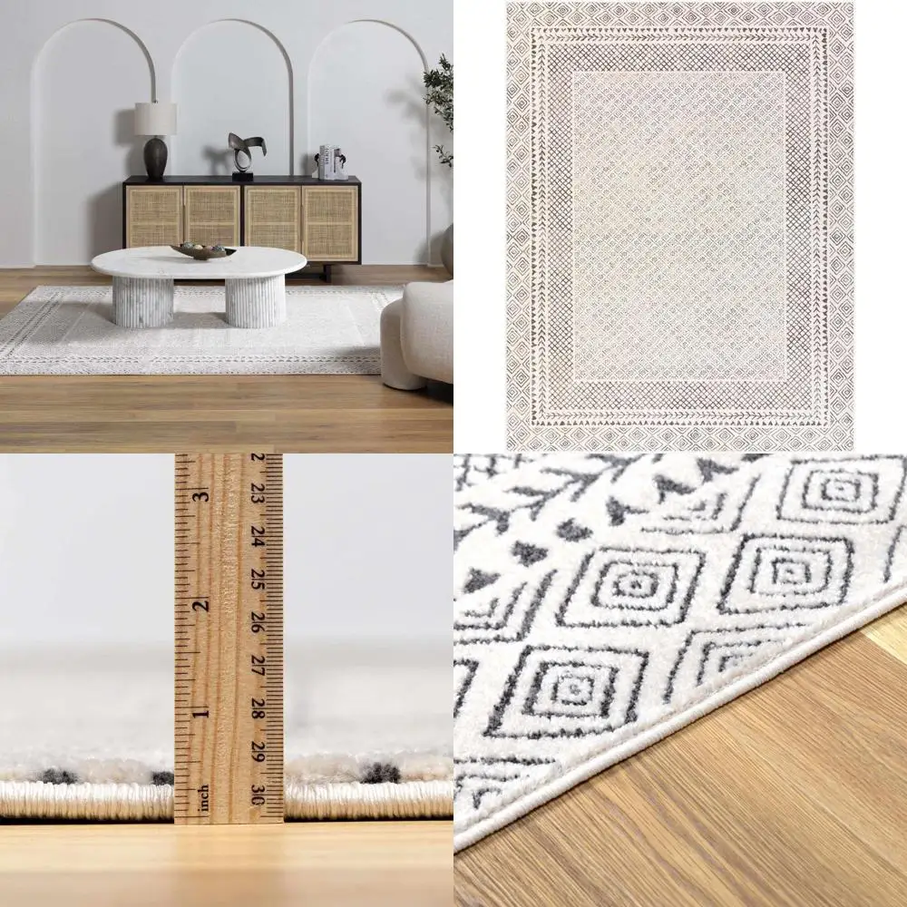 

Vintage Trellis Rug - Farmhouse Style Carpet for Living & Bedroom, Transitional Design