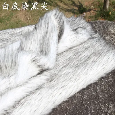 High-grade Plush dyed hair faux plush fur fabric for winter coat vest Fur collar 170*50cm plush fur tissu telas