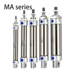 Stainless Steel Double Action MA Type With Magnet 16/20/25/32/40mm Bore 25/50/75/100/125/150/175mm stroke pneumatic cylinder