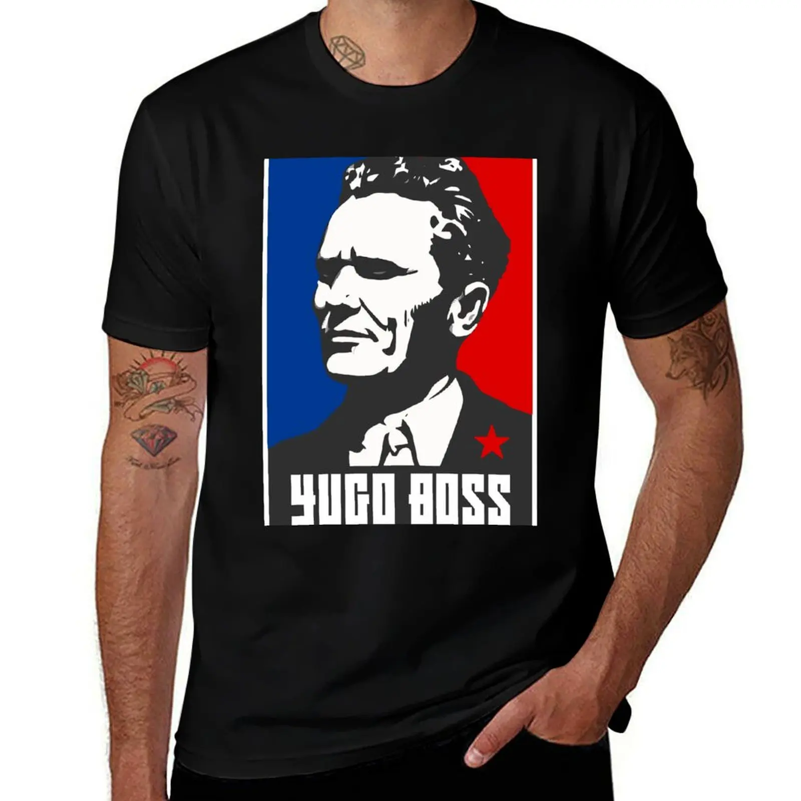 

Yugo Boss - Josip Broz Tito T-Shirt anime tshirt t shirts for man pack white