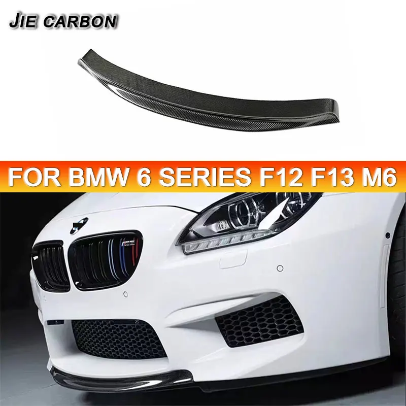 For BMW 6 Series F06 F12 F13 M6 Carbon Fiber Front Bumper Spoiler Splitter Car Chin Front Lip Upgrade Body Kit