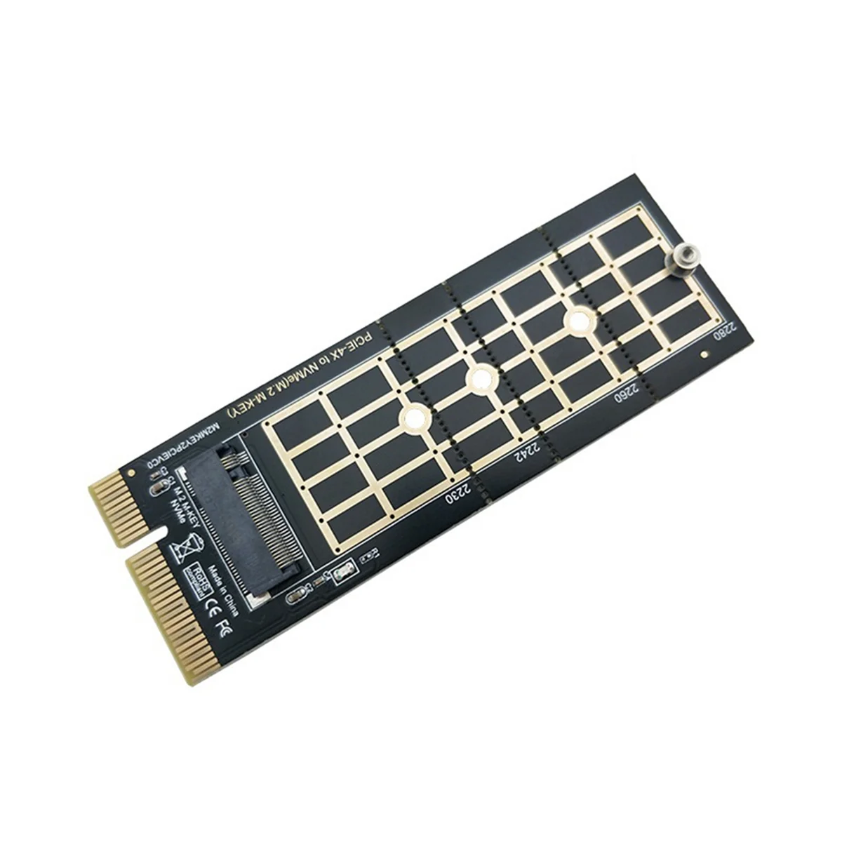 PCI-E to M.2 Convert Adapter NVMe SSD Adaptor Card PCI-E 3.0 X4 to NVMe M.2 Adapter Support 2230 2242 2260 2280 SSD