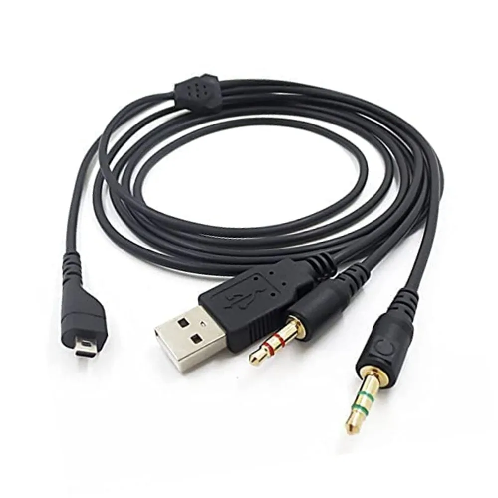 Запасной RGB-кабель OFC для ПК, USB, 3,5 мм, для беспроводных игровых гарнитур SteelSeries Arctis 3 5 7 9X Pro