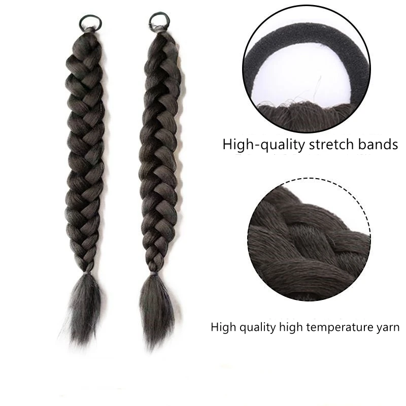 2pcs Girl Wig Braid Hair Accessories for Kids and Mother Classical Traditional Child Fishbone Plait Pigtails Ponytail Headgear