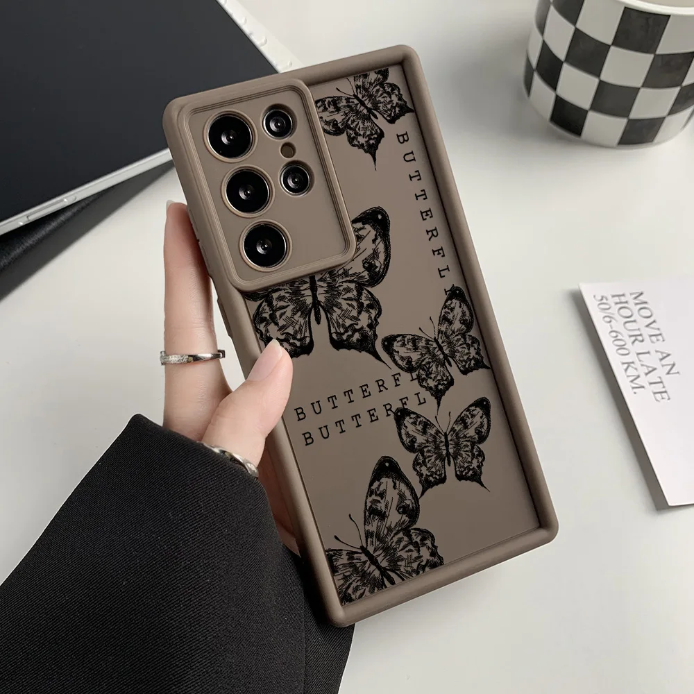 Butterfly Phone Case For Samsung A56 5G Galaxy A36 A55 A16 A26 A54 A53 A52 A34 A35 A25 A15 A06 A05 A05s Soft TPU Cover Funda