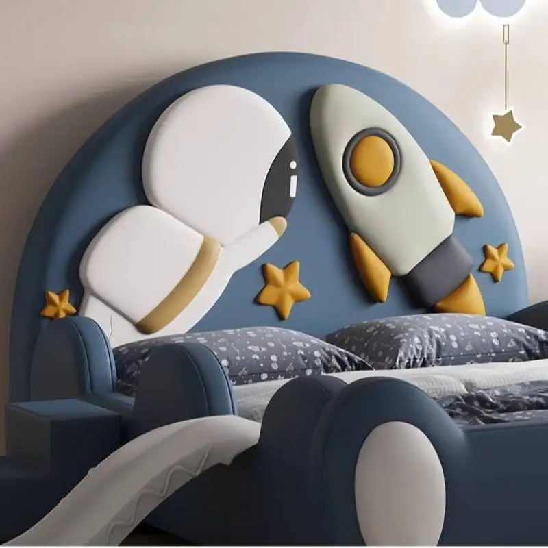 Günstige Aufbewahrungs-Kinderbetten, einfache Luxus-Sicherheits-Kinderbetten aus Holz, individuelles Design, modern, beleuchtet, Pour Enfants, Möbel für Zuhause