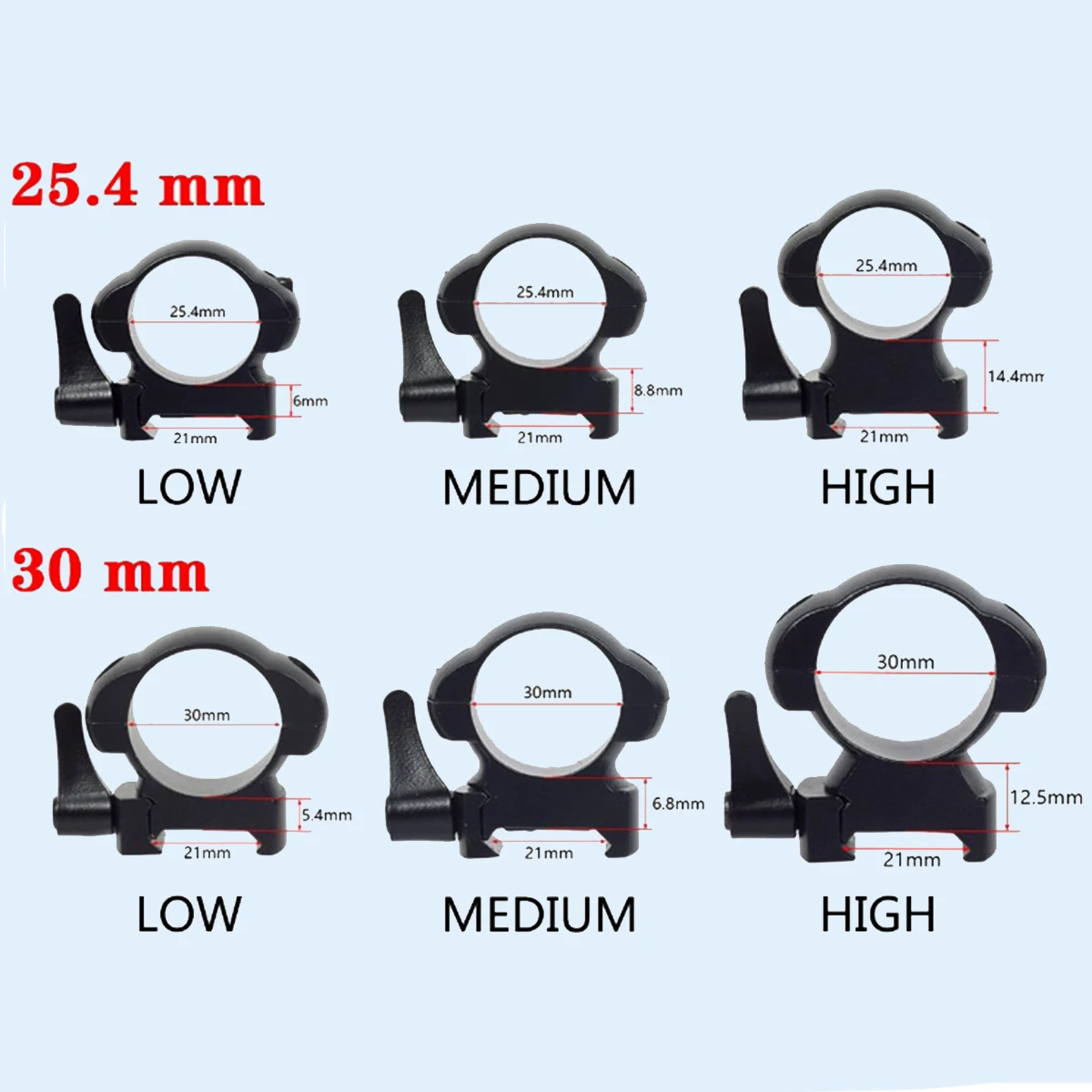 مصباح يدوي تكتيكي بقضيب يدوي من Dovetail Picatinny ، نطاق تثبيت بندقية جانبي ، قطر 20 ، قطر 30 ، 2