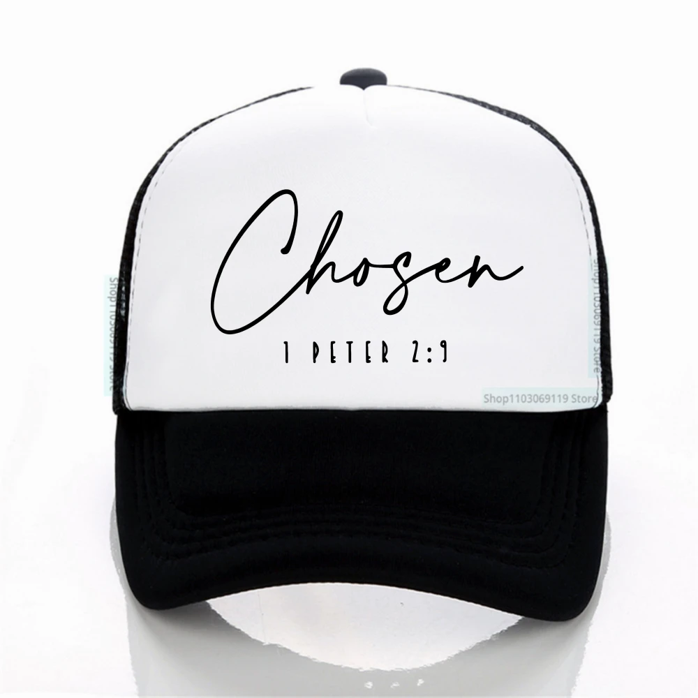 

Chosen 1 Peter 2:9 hat Christian Baseball Cap for Women Christian Sunscreen Hat Religious Gift Women's Graphic Adjustable Hats