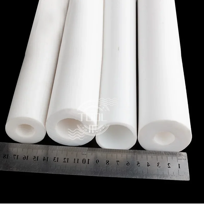 

1Pc 500mm White PTFE Hollow Tube - Eco-Friendly, Non-Toxic | ID 8-45mm & OD 12-55mm Polytetrafluoroethylene Pipes
