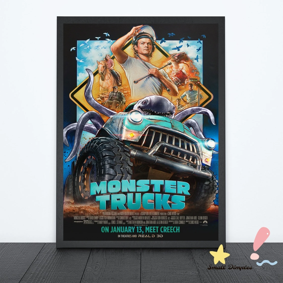 Monster Trucks Movie Poster Canvas Art Print Home Decoration Wall Painting ( No Frame )